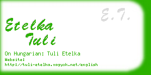 etelka tuli business card